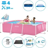 Intex – Schwimmbecken mit rechteckigem Rahmen – 220 x 150 x 60 cm – im Lieferumfang enthalten Accessoire CB97