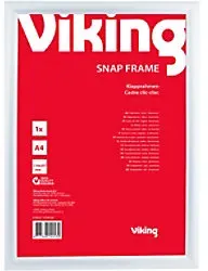 Viking DIN A4 Klapprahmen Hängend Silber Aluminium 4739139 21 (B) x 29,7 (H) cm