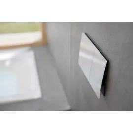 Geberit Sigma70 Betätigungsplatte Glas weiß