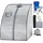 Tectake tectake® Mobile Dampfsauna ThermaLuxe II, 1000 W, 15 Temperaturstufen Grau/Blau