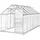 Tectake tectake® Gewächshaus mit Fundament, 11,13 m3, UV-beständig und wärmedämmend, 185 x 375 x 195 cm