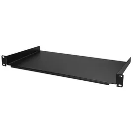 Startech CABSHELF1U10 Server Schrank Fachboden, 1 HE, 25 cm Schwarz