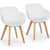FROMM & STARCK Lehnstuhl Kunststoff weiß 2er Set