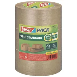 Tesa Klebeband Papier Standard ecoLogo 50 m x 50 mm 3 St.