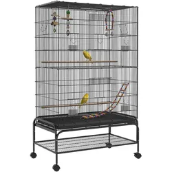 PawHut Vogelkäfig Stahl, Kunststoff