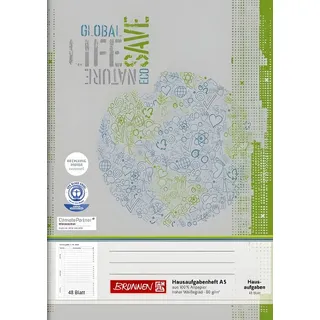 Brunnen Hausaufgabenheft Recycling Lineatur SL liniert DIN A5 48 Blatt, 1 St.