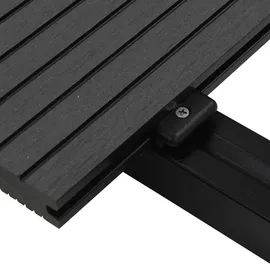 vidaXL Terrassendiele 14 x 400 cm schwarz