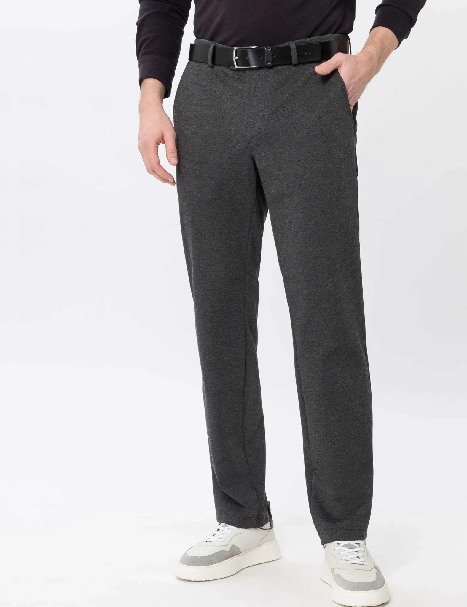Eurex by Brax Herren Flatfronthose Style THILO ANTHRACITE, dunkelgrau, Gr. 265U