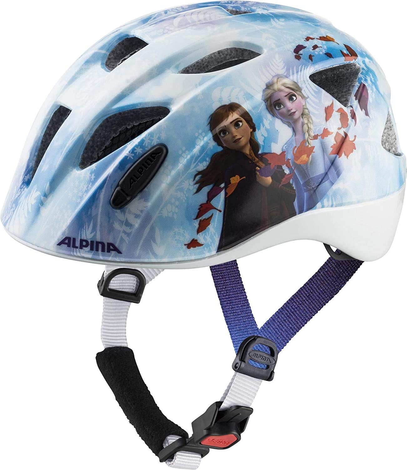ALPINA XIMO DISNEY - Leichter, Sicherer & Bruchfester Disney Fahrradhelm Mit Optionalen LED-Licht Für Kinder, Frozen II gloss, 47-51 cm
