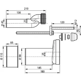 Eisenberg Sanit WC-Etagen-Anschlussgarnitur DN 100