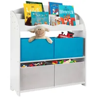 Onvaya Kinderregal Finn 90 x 30 x 90 cm MDF weiß blau