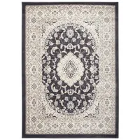mazovia Orientalisch Teppich - Traditioneller Teppich für Wohnzimmer, Esszimmer - Orient Teppiche Ornament - ÖKO-TEX Wohnzimmerteppich Beige Schwarz - 80 x 150 cm
