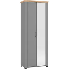 Home Affaire Valencia Garderobenschrank 75 x 41 x 194,5 cm grau