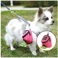 MAGICSHE Hunde-Geschirr Poop Bag Halter Multifunktions Hunde Beutel-Spender für Kotbeutel rosa