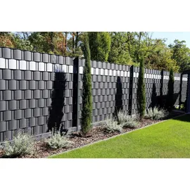 Trendline Sichtschutzstreifen 2,015 x 0,19 m silber