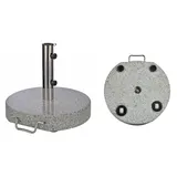 Hi Schirmständer 30 kg Edelstahl Grau