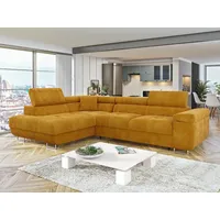 Mirjan24 Ecksofa Torezio, Stilvoll Eckcouch mit Bettkasten und Schlaffunktion,