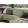 KAWOLA Sofa CARA Wohnlandschaft U-Form Cord olivgrün Longchair rechts