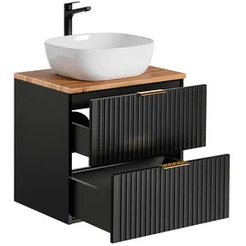 petits-meubles Waschtisch 60,6 x 59 x 46 cm Schwarz/Weiß