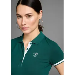 Poloshirt, mit Kontrastdetails und Logoprint, Gr. 44, dunkelgrün, , 95995236-44