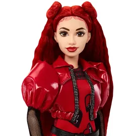 Mattel Disney Descendants: The Rise of Red Modepuppe und Accessoires – Red, Tochter der Herzkönigin mit vom Film inspirierter Kleidung und Taschenuhr, HWT93