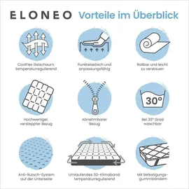 eloneo Gel Topper 5 cm hoch 100 x 200 cm weiß