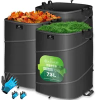 Kesser KESSER® Pop-Up-Gartensack Laubsack Gartenabfallsack inkl. Handschuhe Selbststehend mit