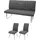 MCW Esszimmerstuhl Textil grau-braun 2er Set