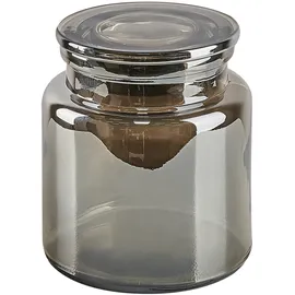 Beliani Zahnputzbecher Glas Grau/Schwarz