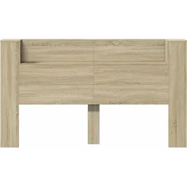 vidaXL Kopfteil-Schrank mit LED mit Regal Sonoma 180 x 16,5 x 103,5 cm