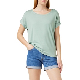 ONLY JDY Damen Einfarbiges T-Shirt | Basic Rundhals Ausschnitt Kurzarm Top | Short Sleeve Oberteil ONLMOSTER, Farben:Hellgrün, Größe:S
