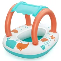 BESTWAY Kinder-Schlauchboot Comfort PlushTM mit Sonnenschutzdach, 78 x 61,5