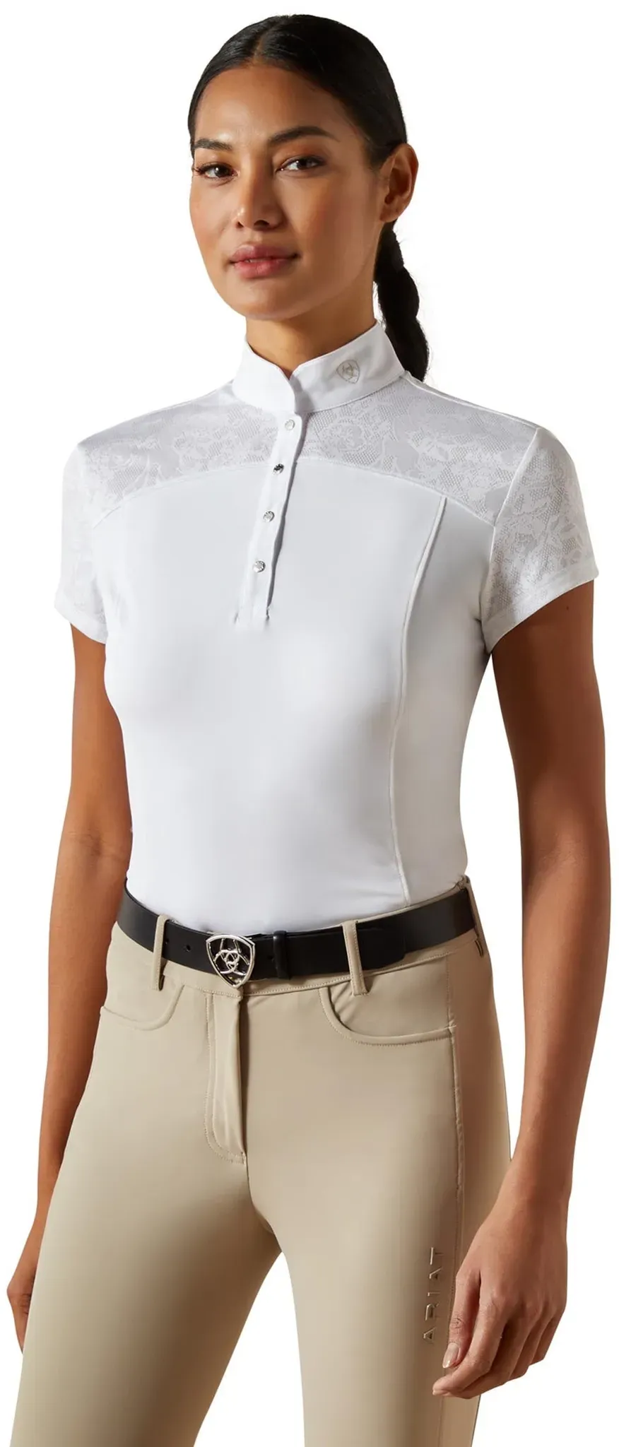 Ariat Bellatrix Damen-Turniershirt mit kurzen Ärmeln