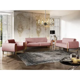 Fun Möbel Sessel Valerie Elisa Velvet 70 x 70 x 70 cm Rosa