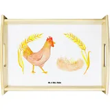 Mr. & Mrs. Panda serviertablett Holz Huhn Stolz - Geschenk, betttablett, Hahn, Bauernhof, tablett aus, Spruch, Servier, Henne, Geburt, Hof, sofatablett