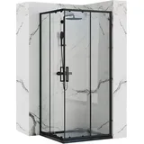REA Punto Duschkabine 90 x 190 cm rechts Schwarz Sicherheitsglas