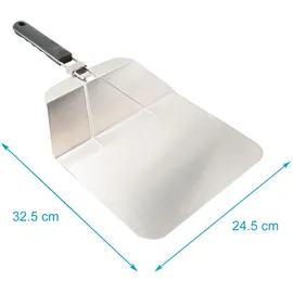 Intirilife Pizzaschieber aus Edelstahl in Silber, Metall, 24.5x6.5x53.5 cm, Kochen, Küchenhelfer, Sonstige Küchenhelfer