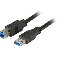 EFB-Elektronik EFB USB-Verbindungskabel A-B, St.-St., schwarz, Premium Anschlusskabel --