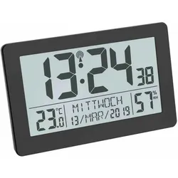 Funk-Wanduhr schwarz digital
