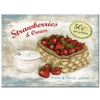 Nostalgic-Art 14211 Home und Country Strawberries und Cream, Magnet,