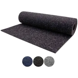 Nadelvliesteppich "TURBO", grau (anthrazit), B:200cm H:5mm L:1750cm, Nadelfilz, PRIMAFLOR-IDEEN IN TEXTIL, Teppiche, robust und strapazierfähig, fußbodenheizungsgeeignet, Kurzflor Teppich