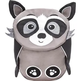 belmil® Kindergartenrucksack Mini Animals Raccoon Kunstfaser grau/schwarz