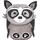 belmil® Kindergartenrucksack Mini Animals Raccoon Kunstfaser grau/schwarz