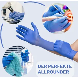 altruan Nitril Handschuhe, Einmalhandschuhe, blau - 100 Stück, Größe M
