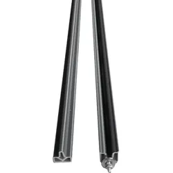 KAHRS WPC Zaun Start- & Endleisten-Set "Lübeck", Alu-Abschlussleisten 1,74m , Anthrazit/Graubraun  inkl. Schrauben