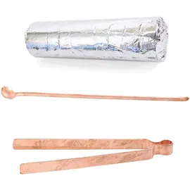 Nklaus Räucherzubehör Set 3tlg Räucherlöffel Räucherkohle Räucherzange Kupfer lang 22cm 40629