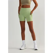 beshaped Funktionstights "Lift me up", Damen, Gr. XS, US-Größen, grün (hellgrün), 90% Nylon, 10% Elasthan, unifarben, kurz, Hosen, mit Kompressions-Funktion