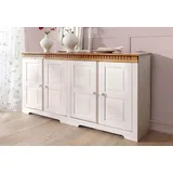 Home Affaire Sideboard »Lisa«, Kommode aus massivem Kiefernholz, Breite 158,5 cm weiß