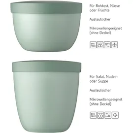 Mepal Ellipse Snackpot schwarz 0,5 l 2-teiliges Set