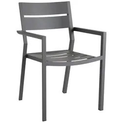 Brafab Delia Gartenstuhl mit Armlehne Aluminium pulverbeschichtet - Anthrazit